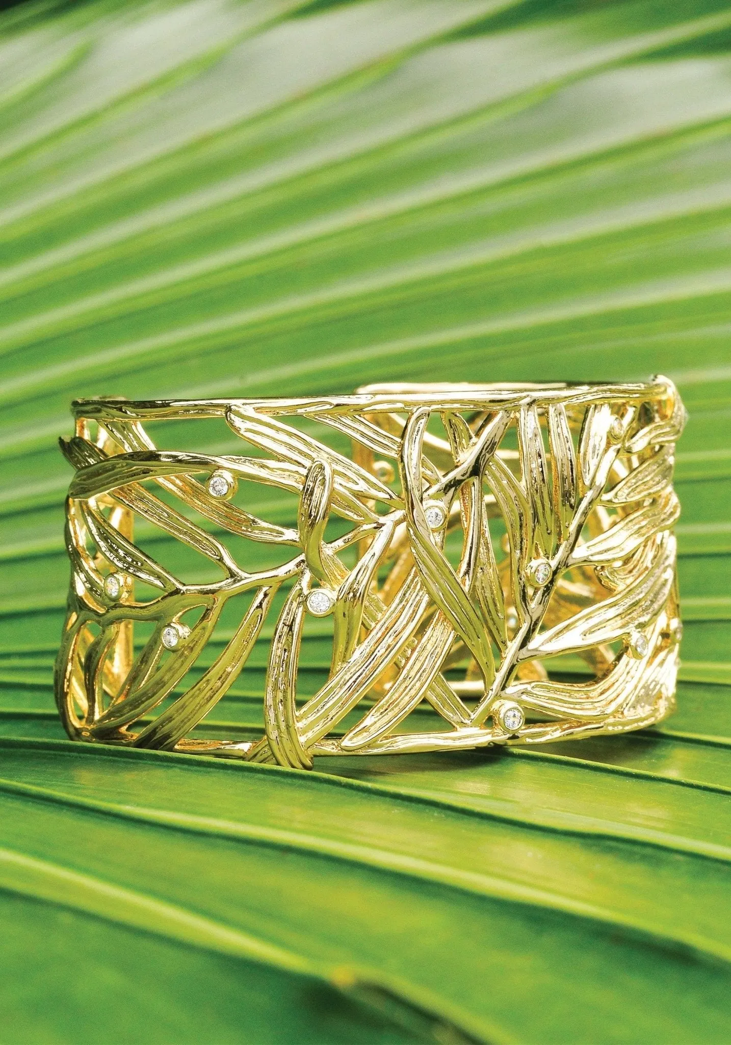 Palm Leaves Cuff