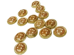 Peach Opaque Circular Kundan Stone