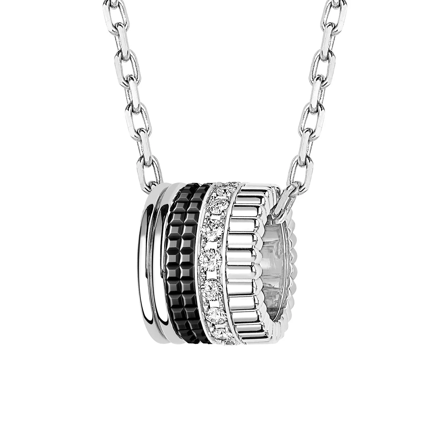 PENDANT QUATRE BLACK EDITION S WG BLACK PVD DIAMONDS