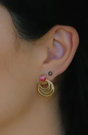 Pink Orbit Tier Earrings