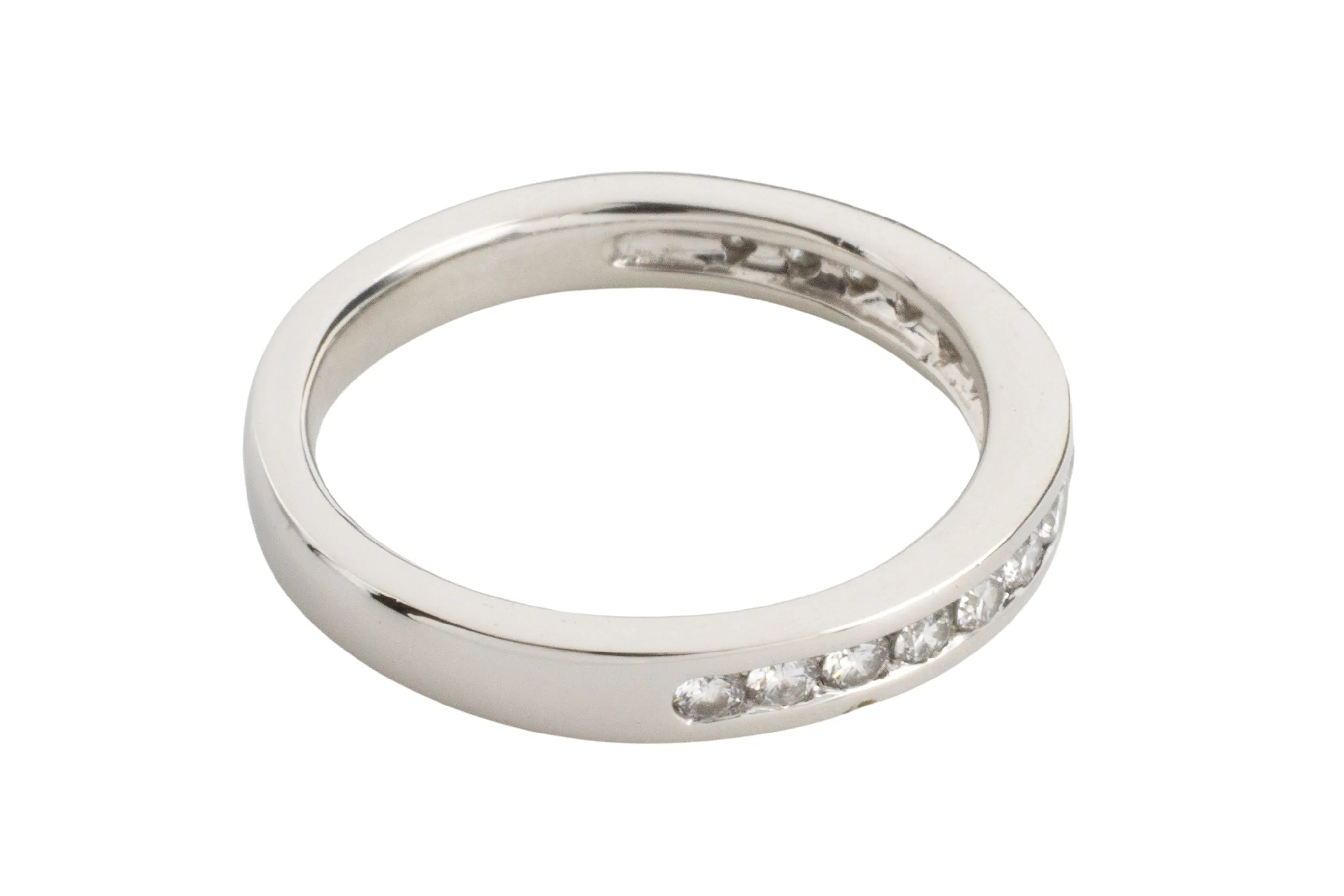 Platinum band with diamonds