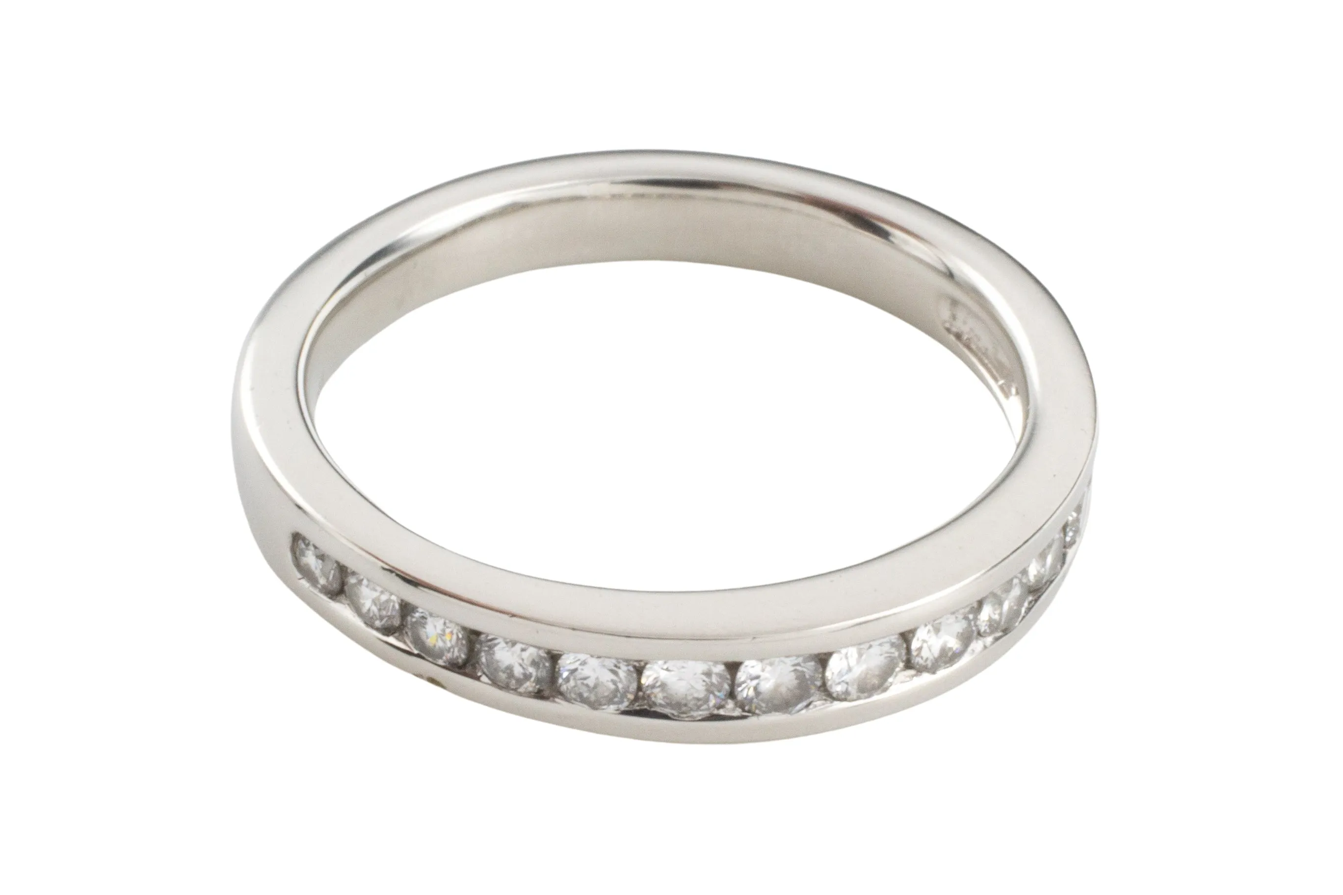 Platinum band with diamonds