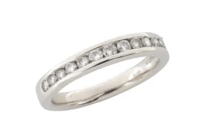 Platinum band with diamonds
