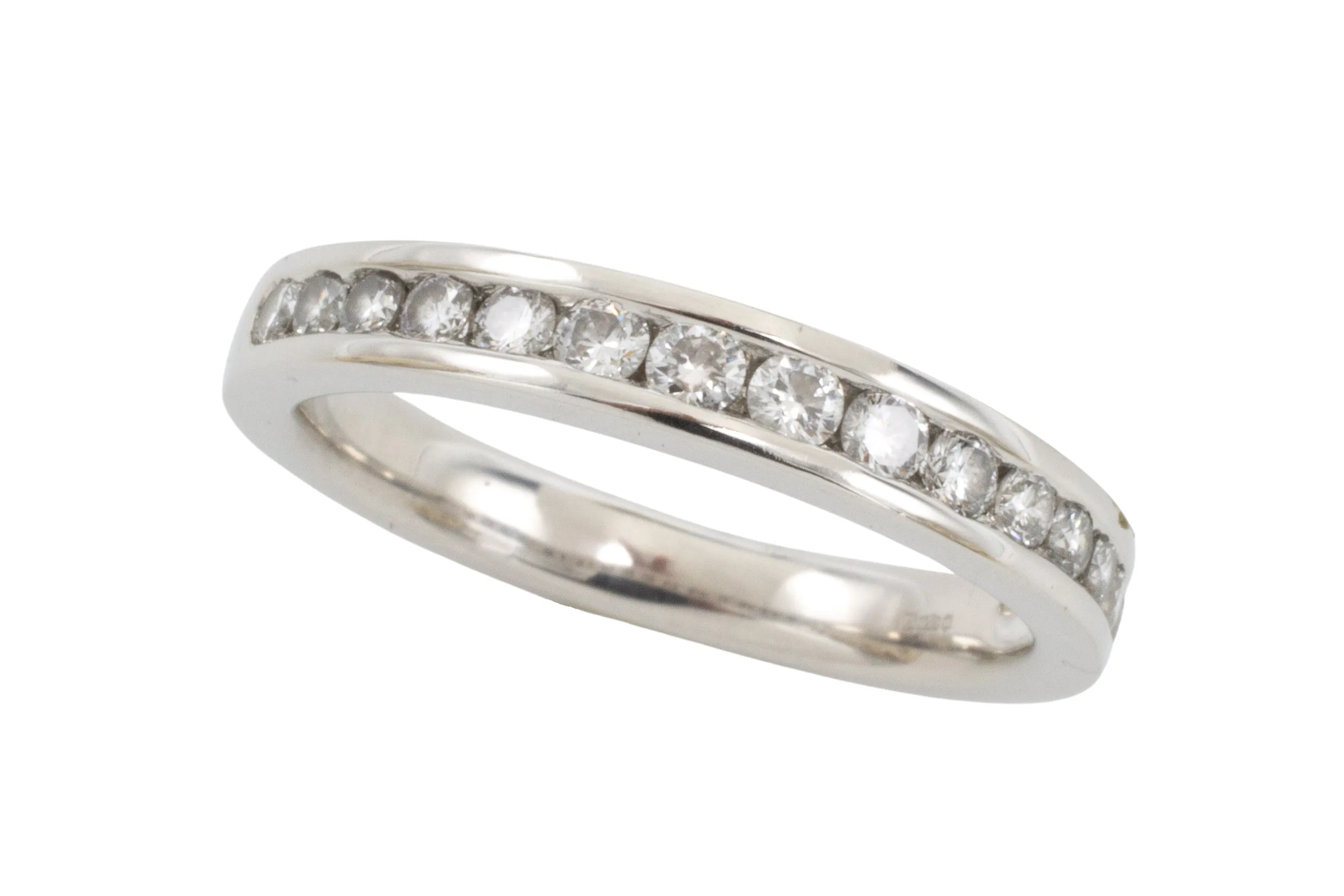 Platinum band with diamonds