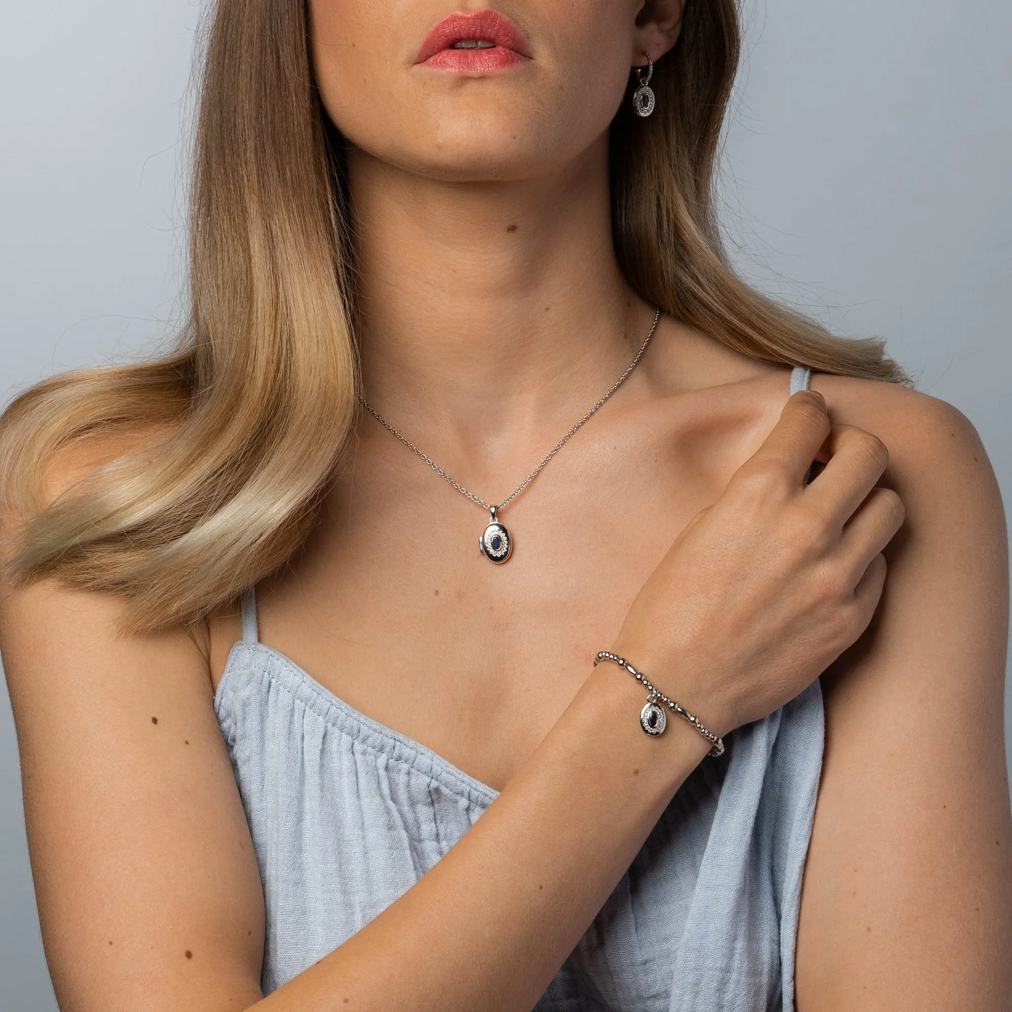 Princess Diana Silver and Sapphire Affinity Bracelet