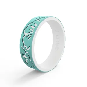 QALO WOMEN'S STRATA HIBISCUS SILICONE RING