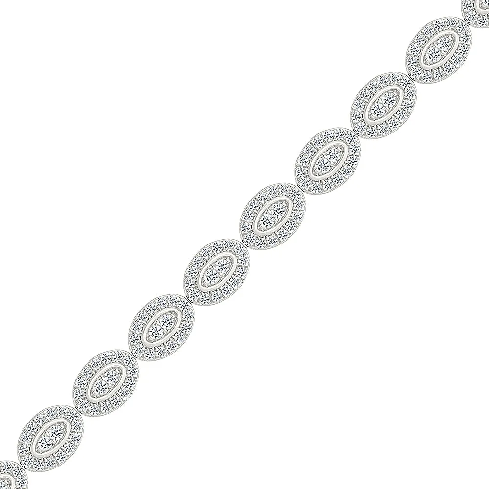 Radiant Symphony Oval  Diamond Bracelet