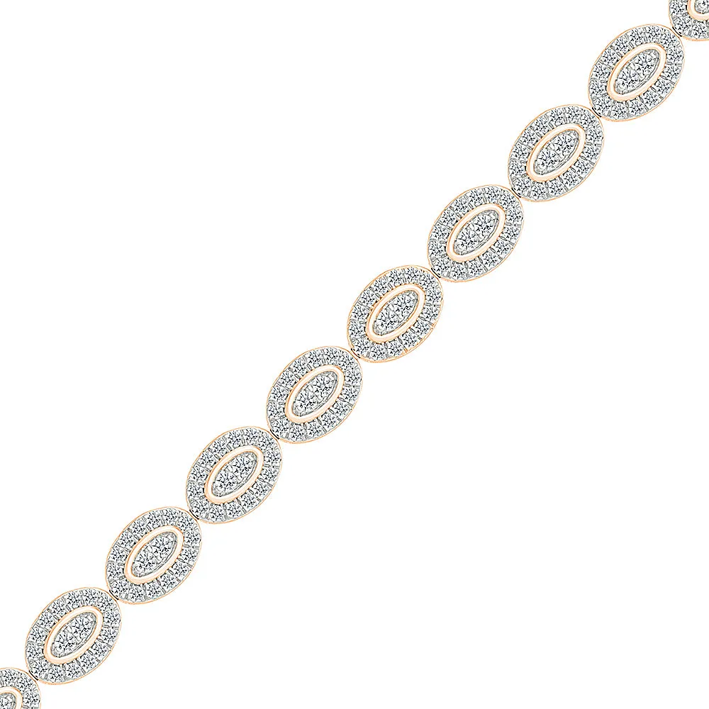 Radiant Symphony Oval  Diamond Bracelet