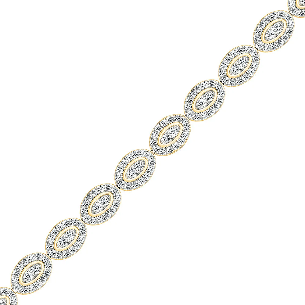Radiant Symphony Oval  Diamond Bracelet