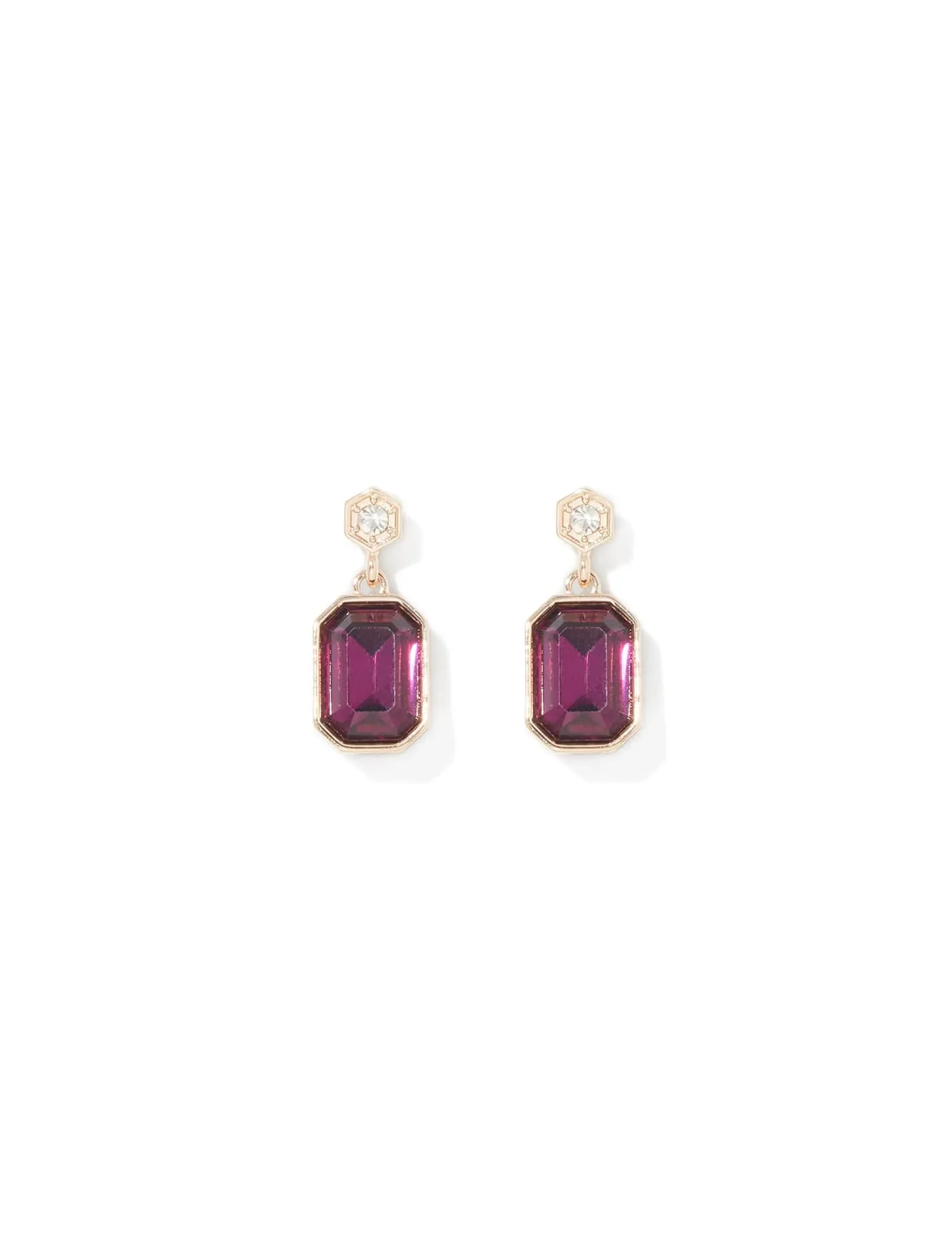 Rebecca Rectangle Stone Earrings