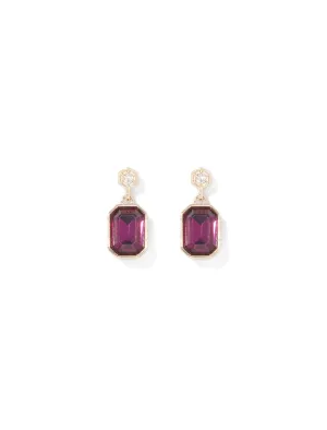 Rebecca Rectangle Stone Earrings