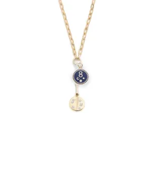 Resilience & Karma Enamel Story : Refined Clip Extension Chain Necklace