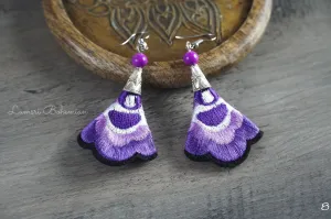 Royal Bloom Embroidered Earring