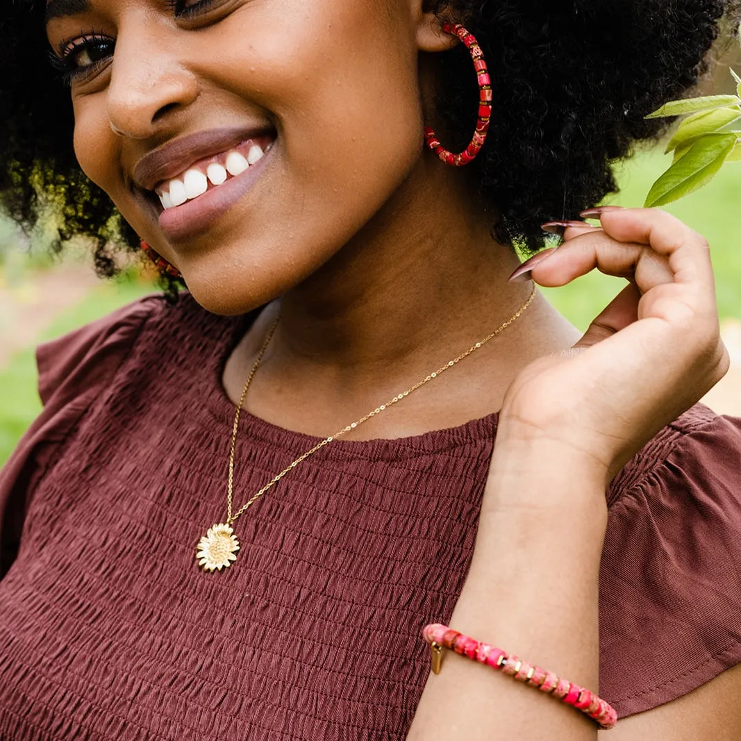Scarlet Beaded Bracelet