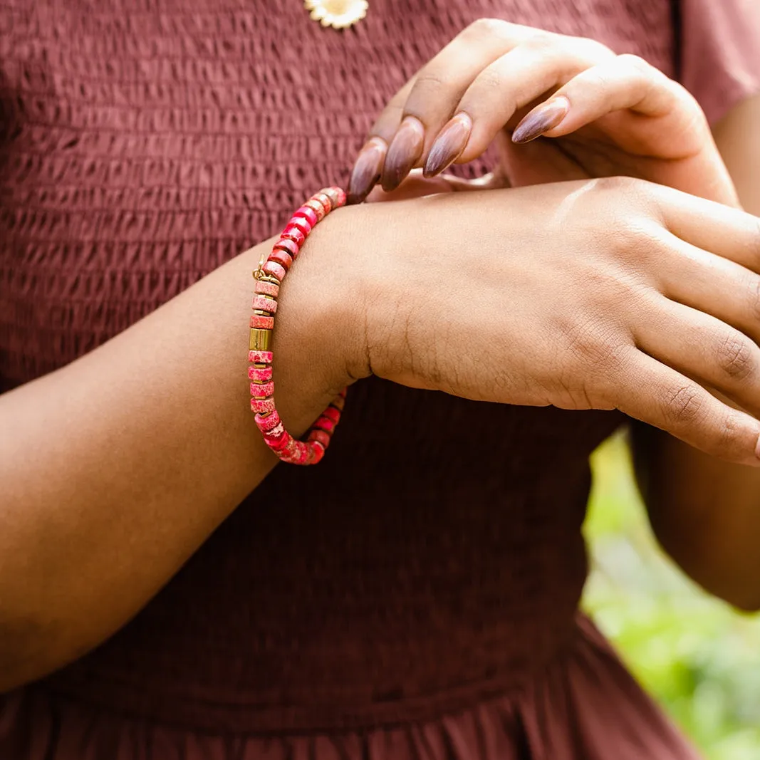 Scarlet Beaded Bracelet