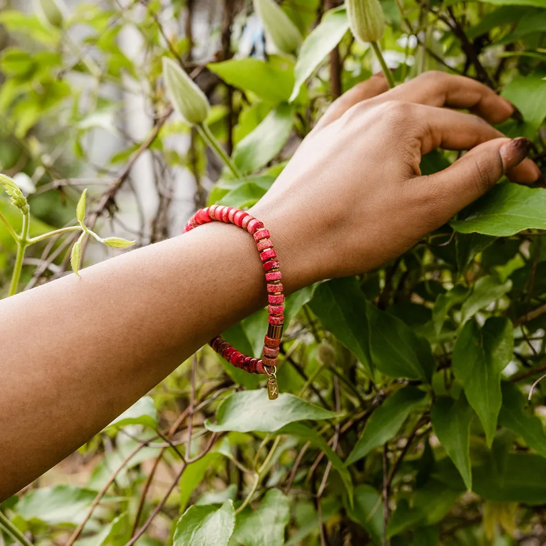 Scarlet Beaded Bracelet