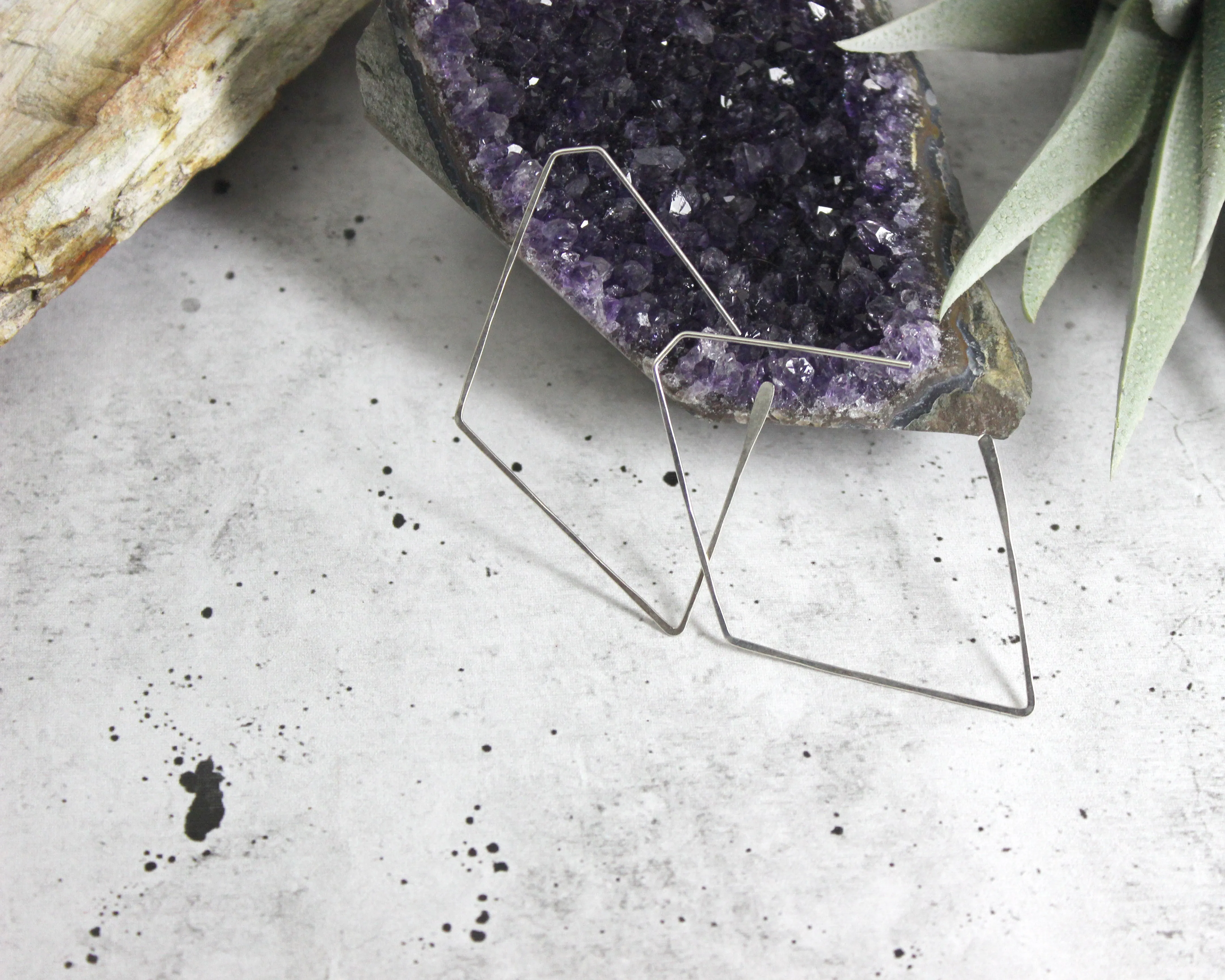 Shine Bright Like a Diamond // Hoop Earrings, Gold or Silver, Hand Forged, Boho Hoops // BH-E003