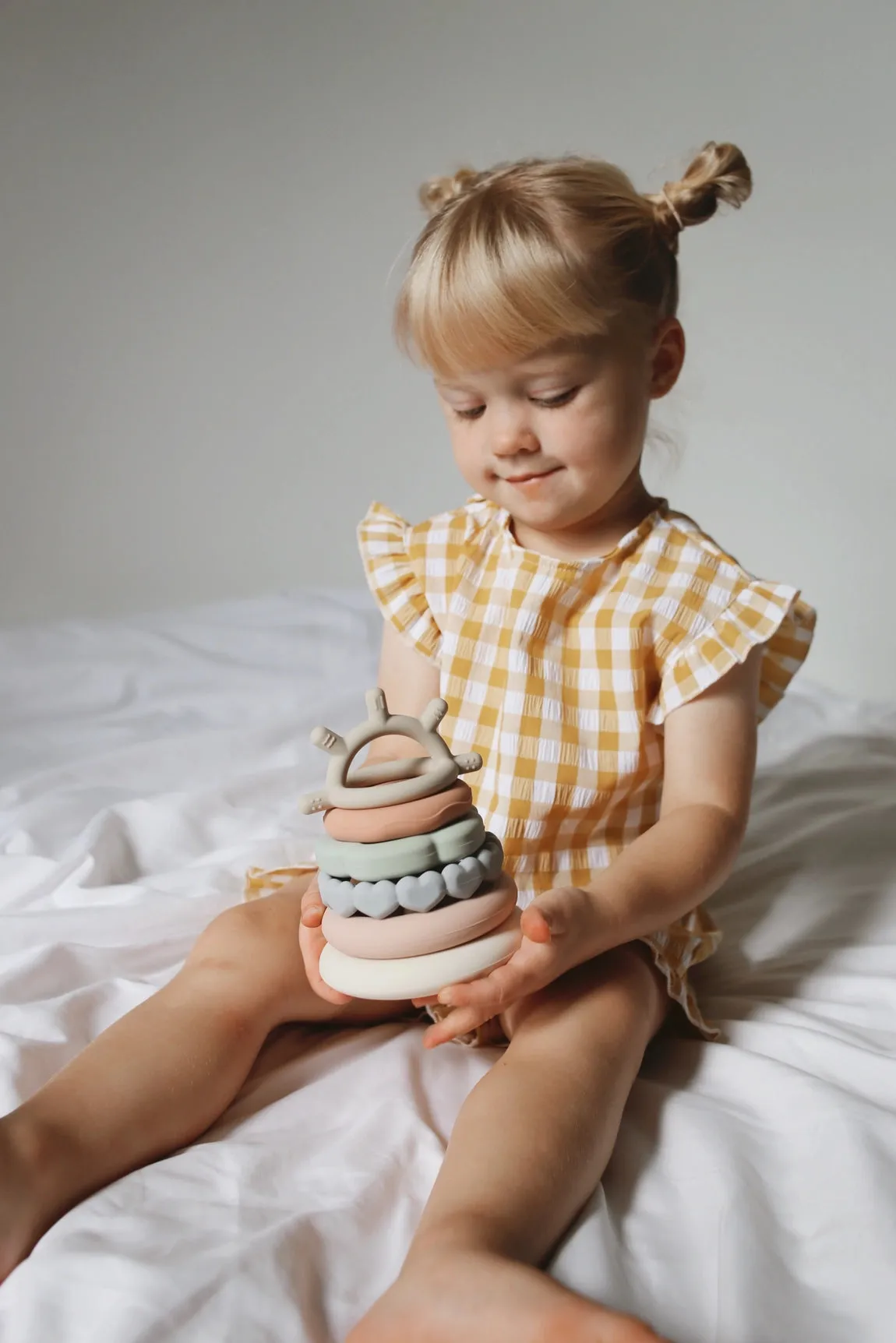 Silicone Stacking Teething Ring Toy