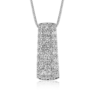 Simon-set Pendant Necklace in 18k Gold with Diamonds LP2379 WHITE 18K X