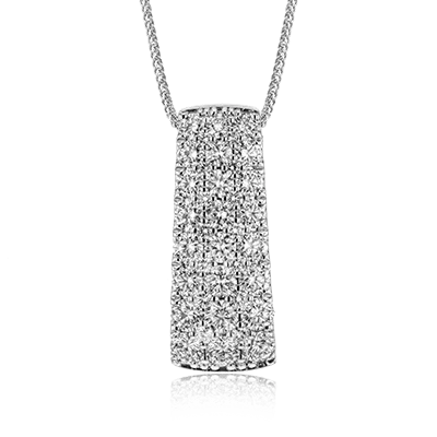Simon-set Pendant Necklace in 18k Gold with Diamonds LP2379 WHITE 18K X