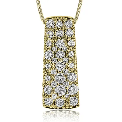 Simon-set Pendant Necklace in 18k Gold with Diamonds LP2379 WHITE 18K X