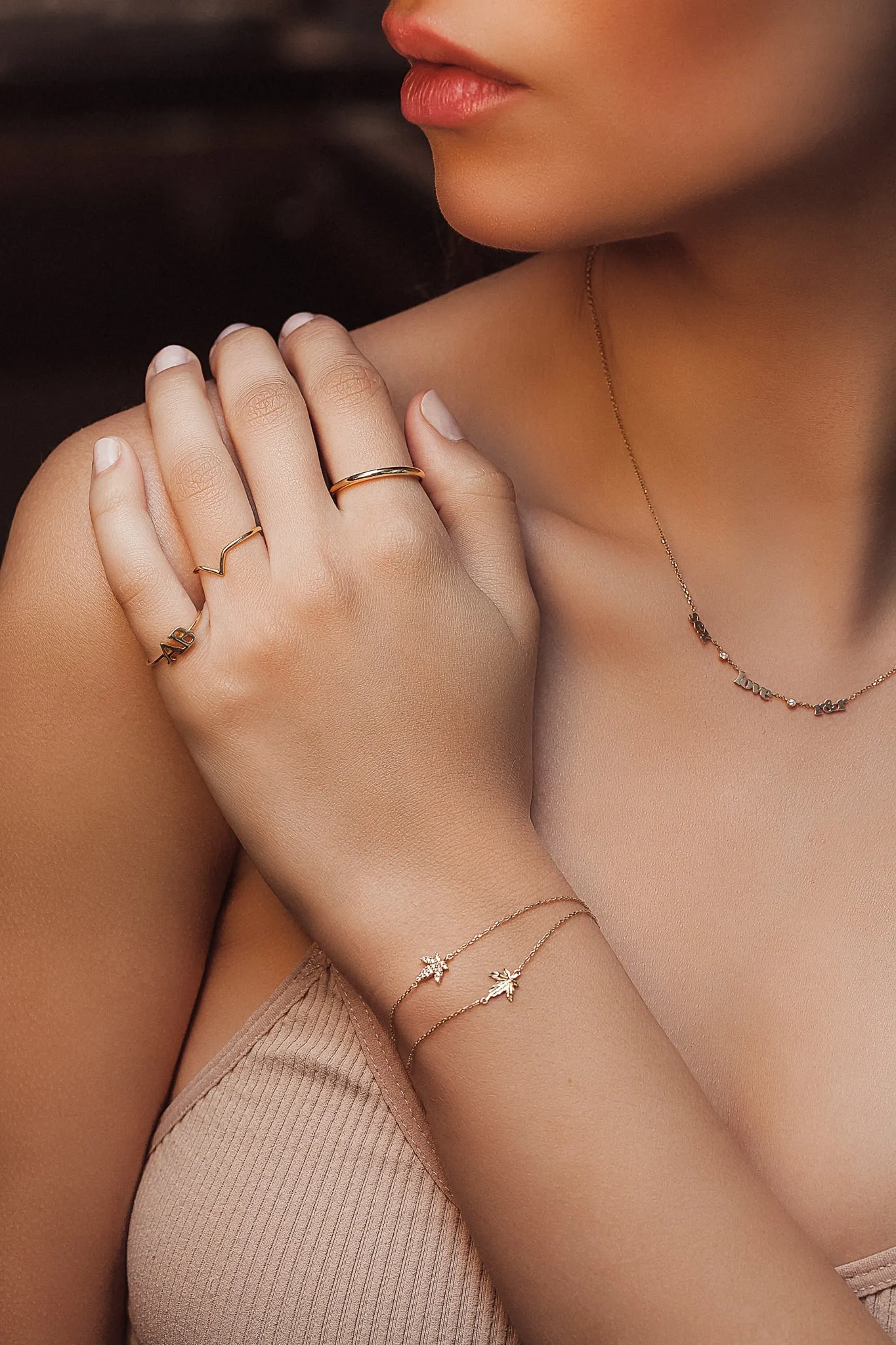 Spark Leaf Gold  bracelet