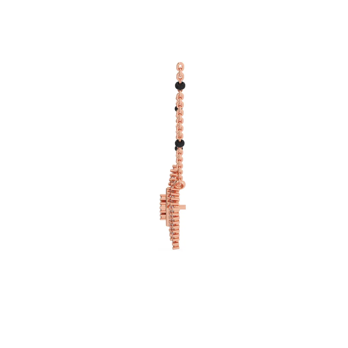 Sparkling Round Diamond Cluster Mangalsutra