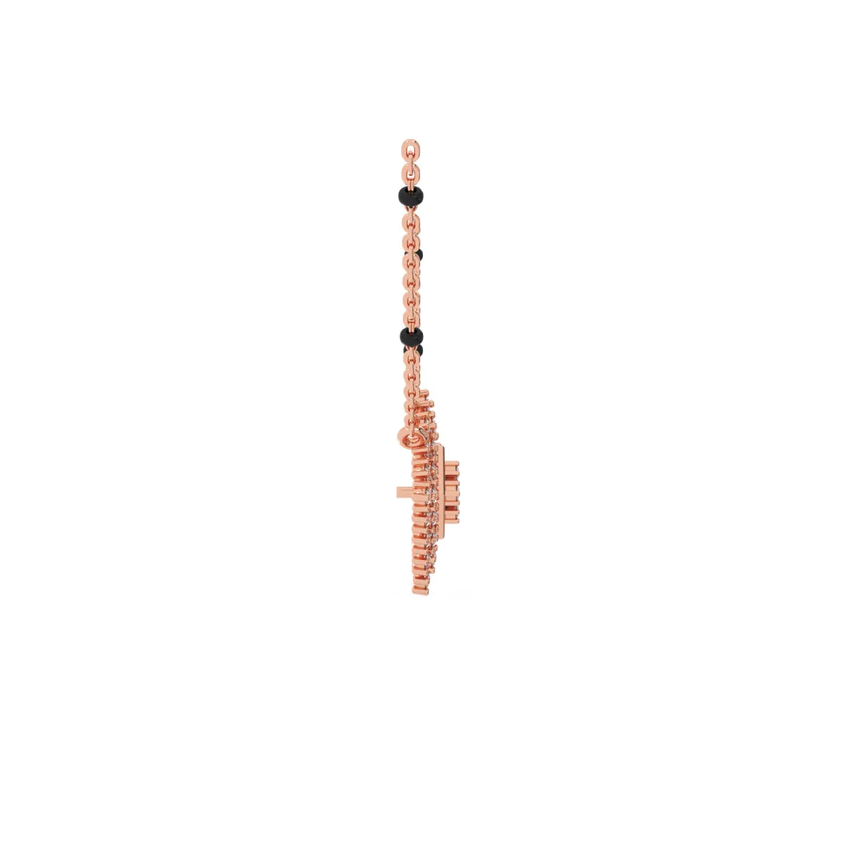 Sparkling Round Diamond Cluster Mangalsutra