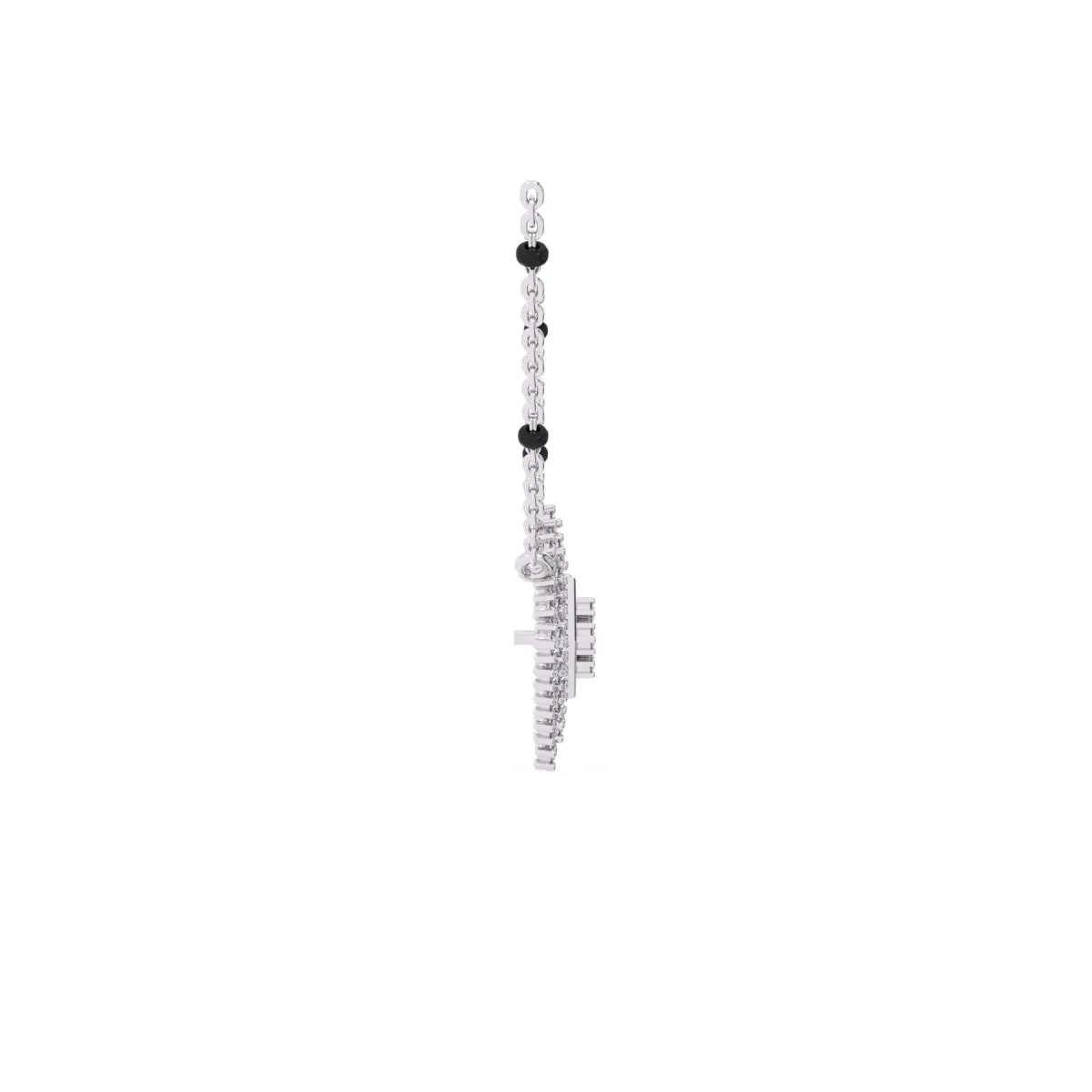 Sparkling Round Diamond Cluster Mangalsutra