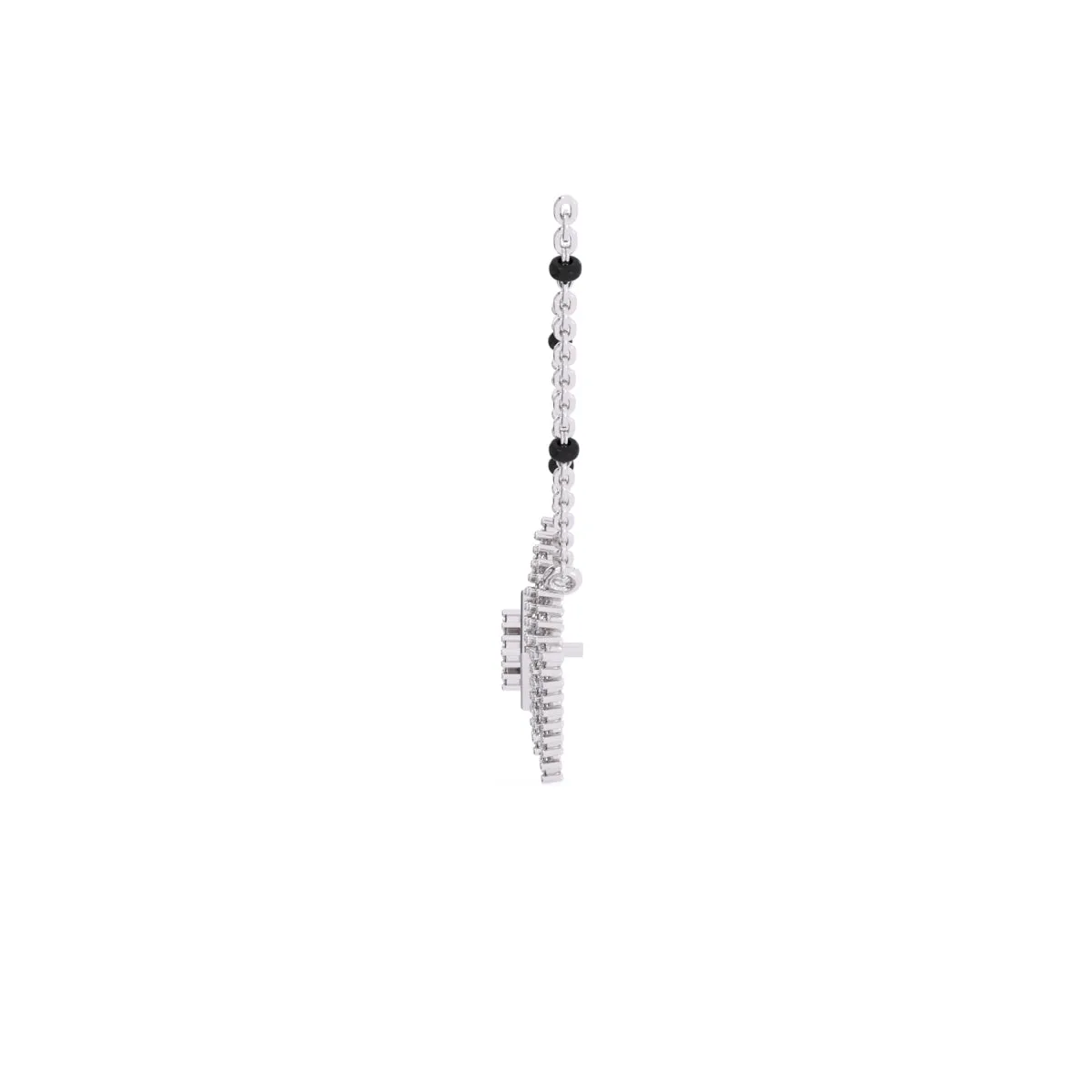 Sparkling Round Diamond Cluster Mangalsutra