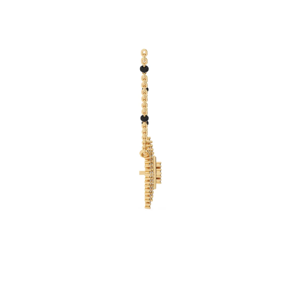 Sparkling Round Diamond Cluster Mangalsutra
