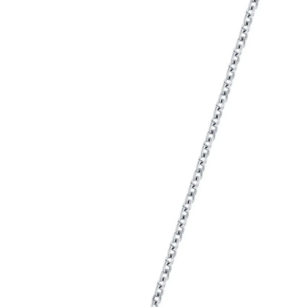 SS 0.16ctw Rectangle I/SI2 Diamond Pendant