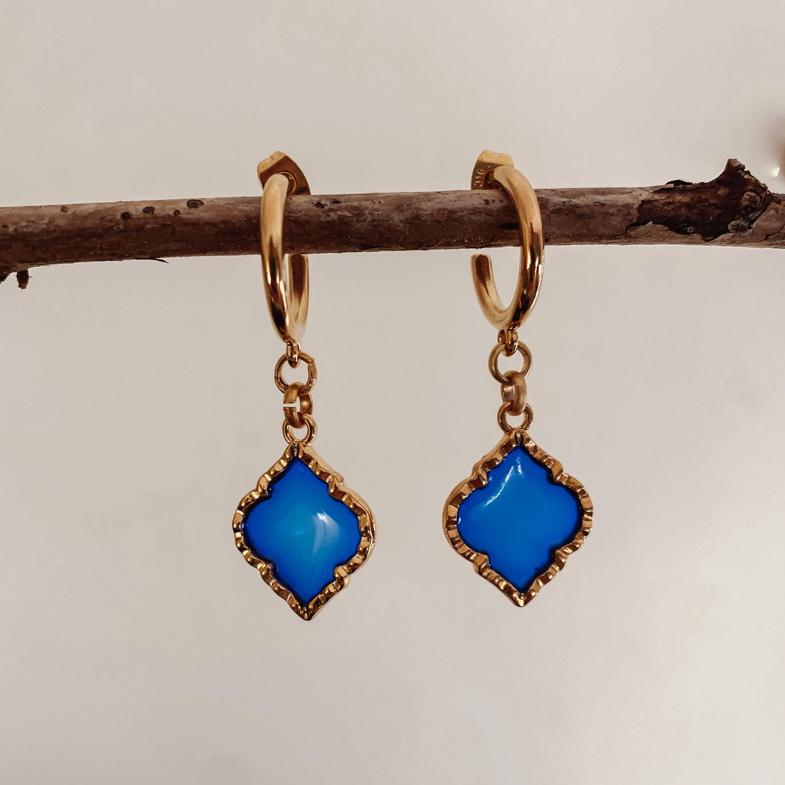 Stained Glass Hoop Earrings