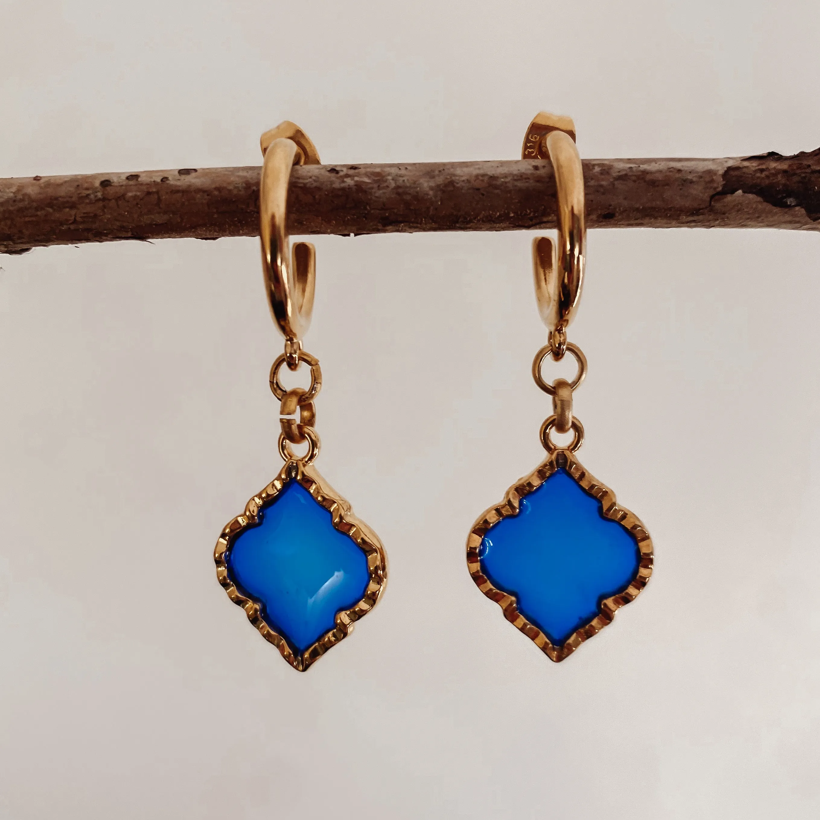 Stained Glass Hoop Earrings