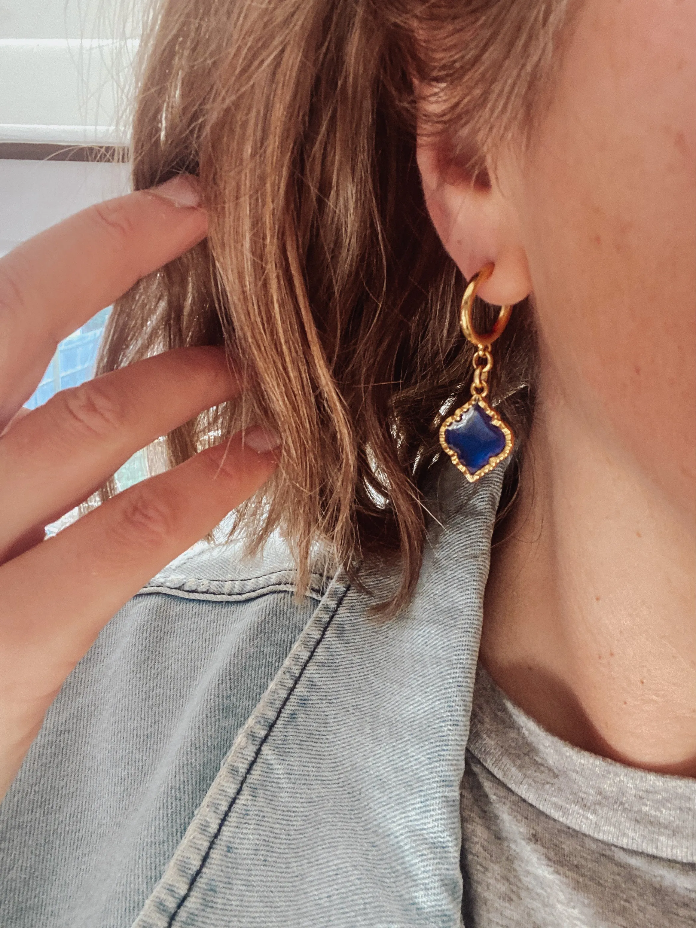 Stained Glass Hoop Earrings