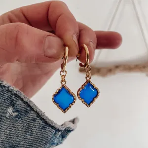 Stained Glass Hoop Earrings