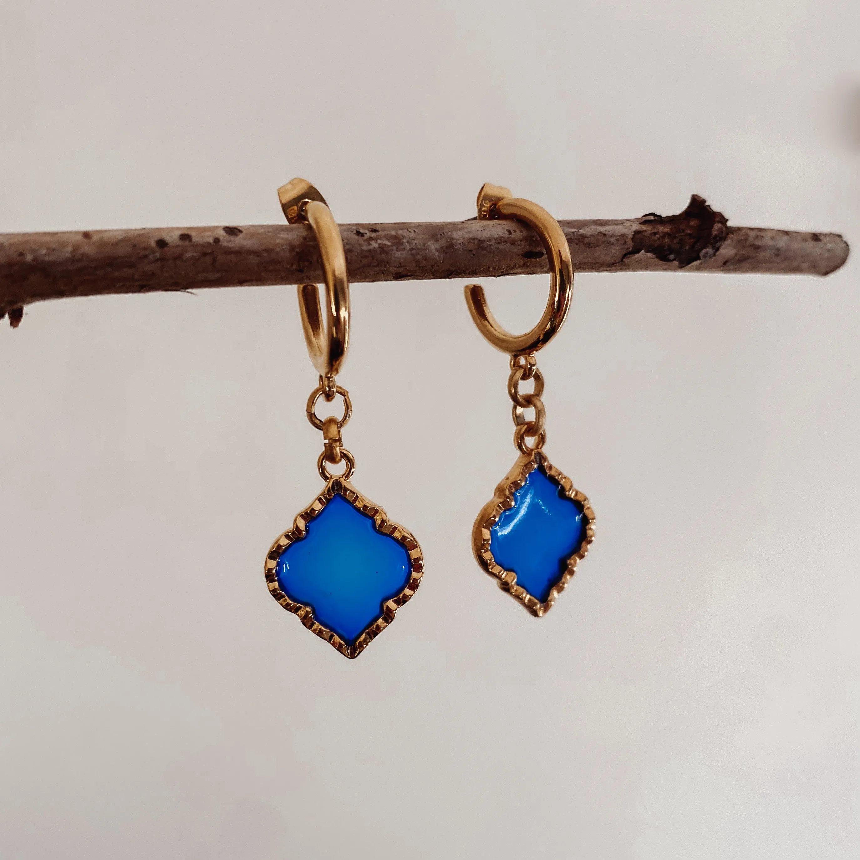 Stained Glass Hoop Earrings