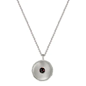 Sterling Silver Strength is Having a Graceful Life Pendant with Garnet