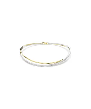 SWAROVSKI HYPERBOLA CHOKER, ROUND CUT, WHITE, MIXED METAL FINISH