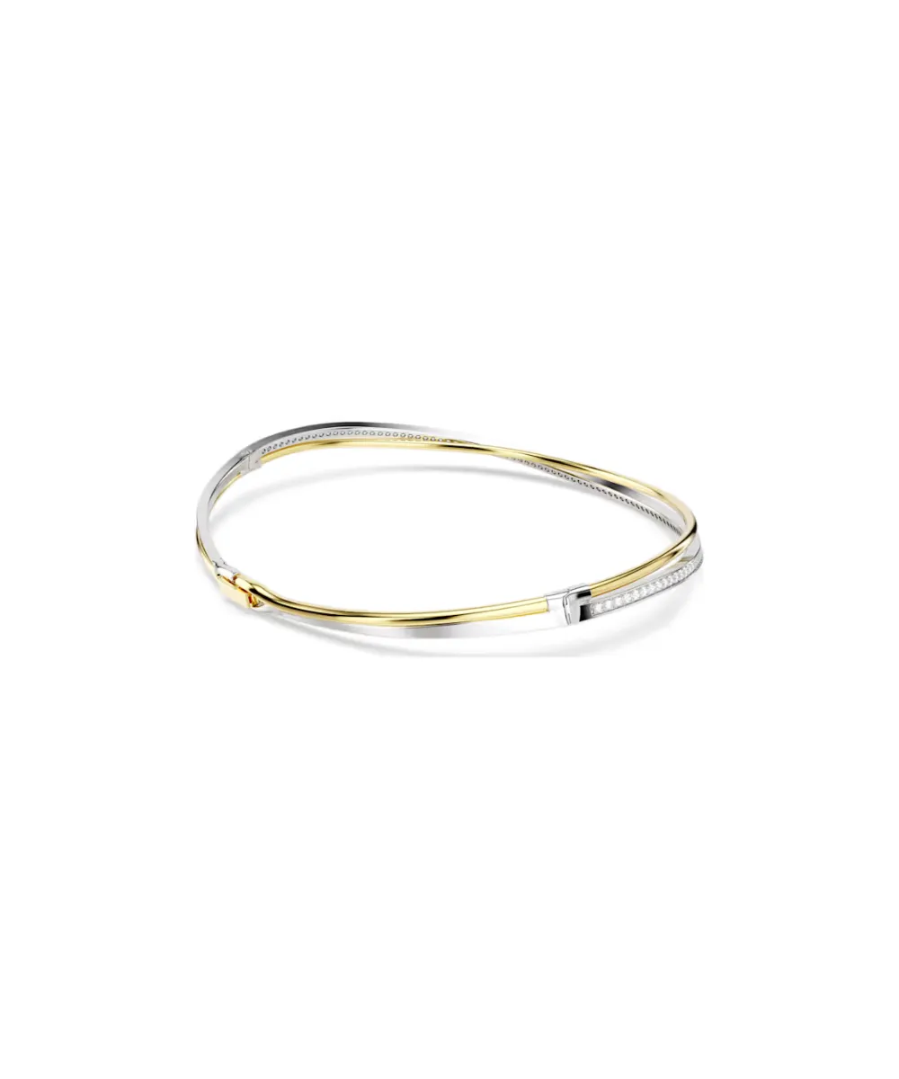 SWAROVSKI HYPERBOLA CHOKER, ROUND CUT, WHITE, MIXED METAL FINISH