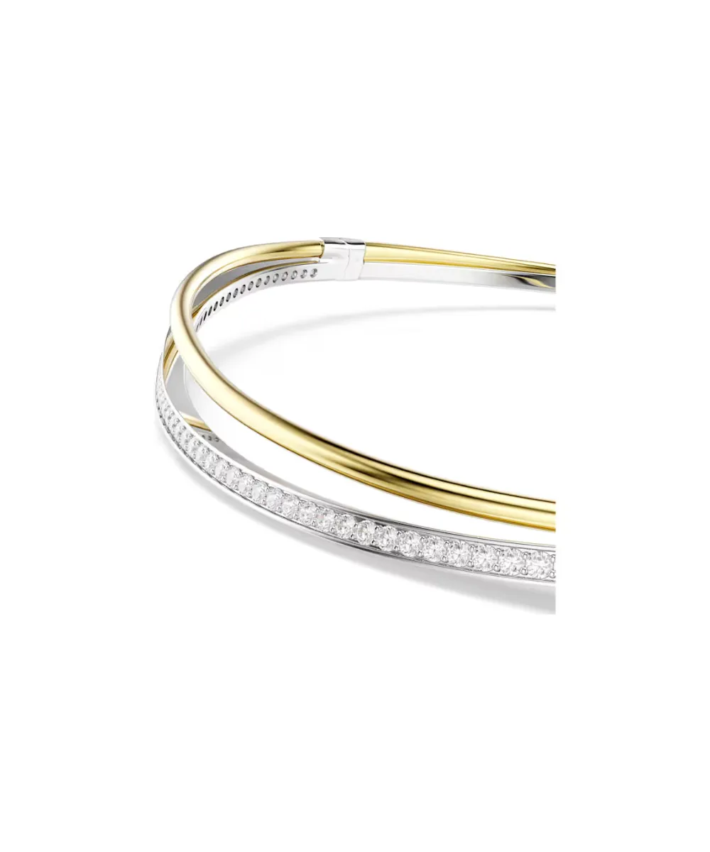 SWAROVSKI HYPERBOLA CHOKER, ROUND CUT, WHITE, MIXED METAL FINISH