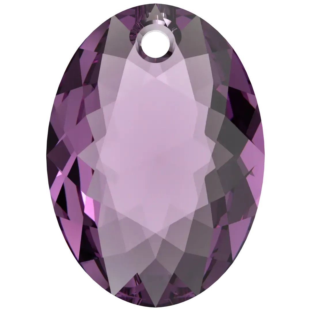 Swarovski Pendants Elliptic Cut (6438) Amethyst