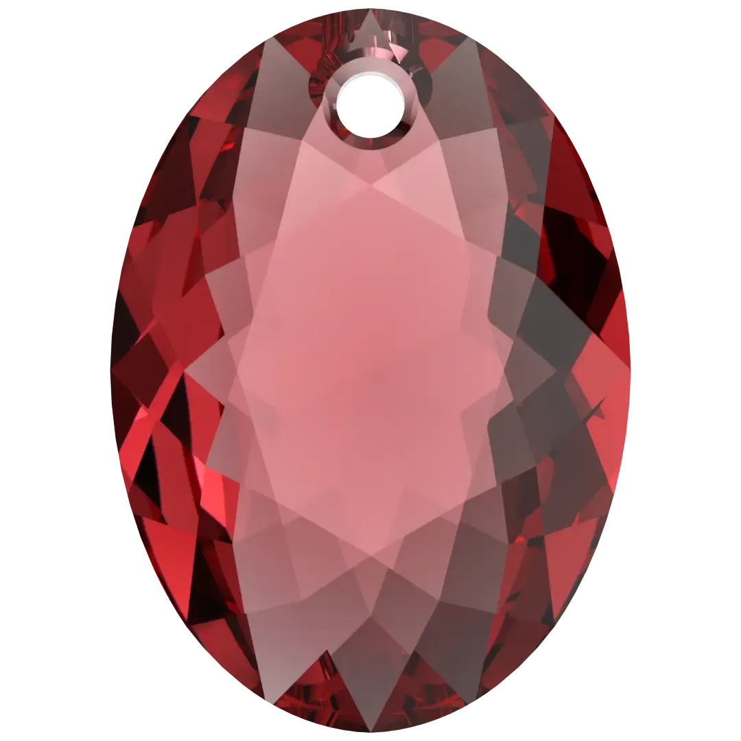 Swarovski Pendants Elliptic Cut (6438) Scarlet