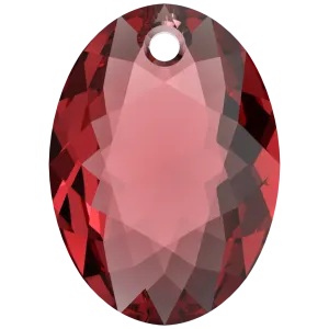 Swarovski Pendants Elliptic Cut (6438) Scarlet