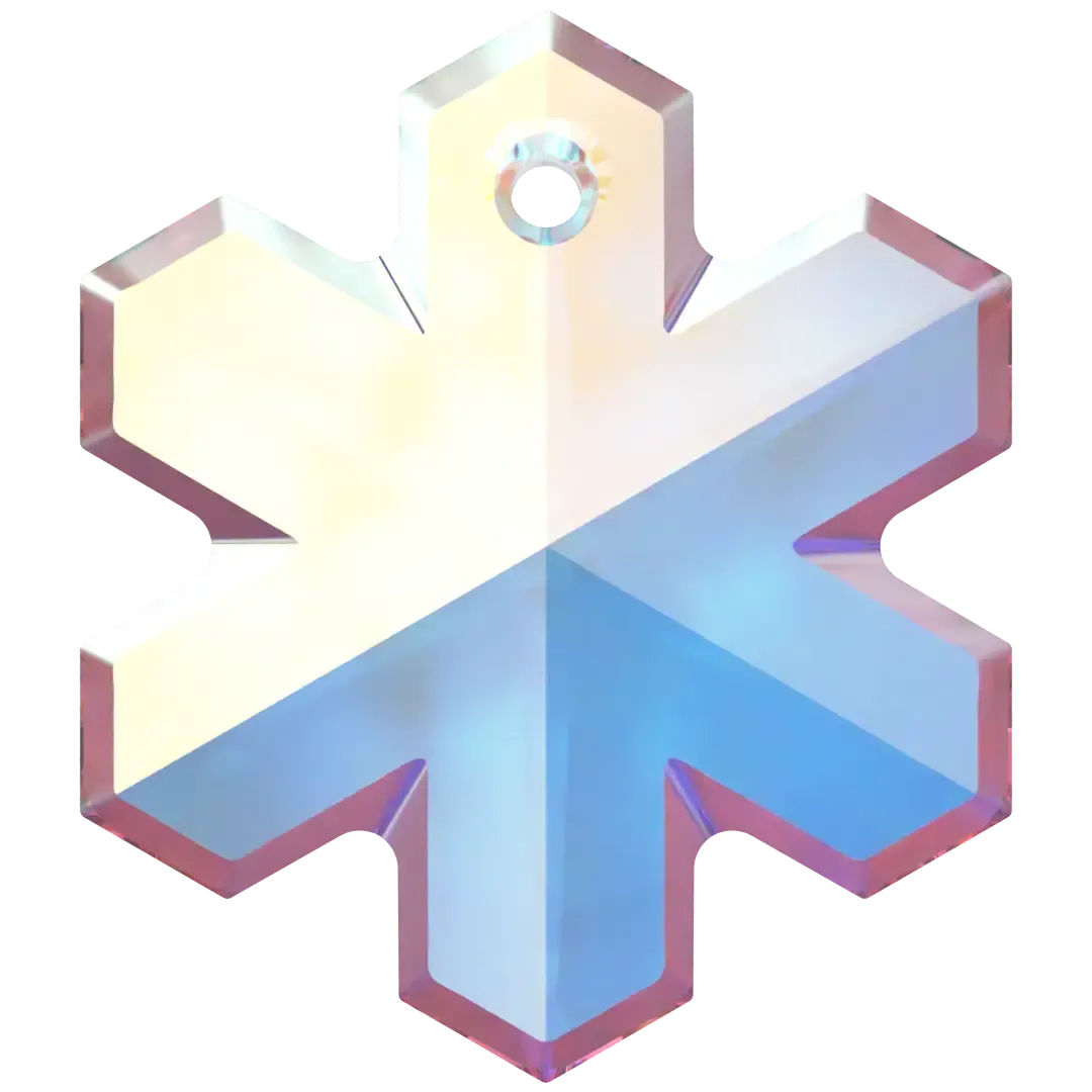 Swarovski Pendants Snowflake (6704) Crystal AB