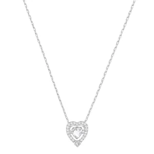 Swarovski SPARKLING DANCE HEART NECKLACE, Rhodium -5272365