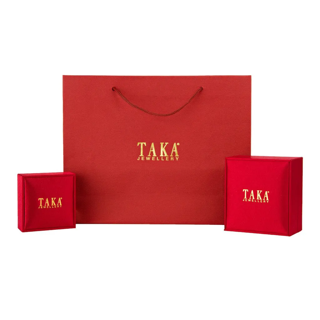 TAKA Jewellery 916 Gold Necklace Double Hearts
