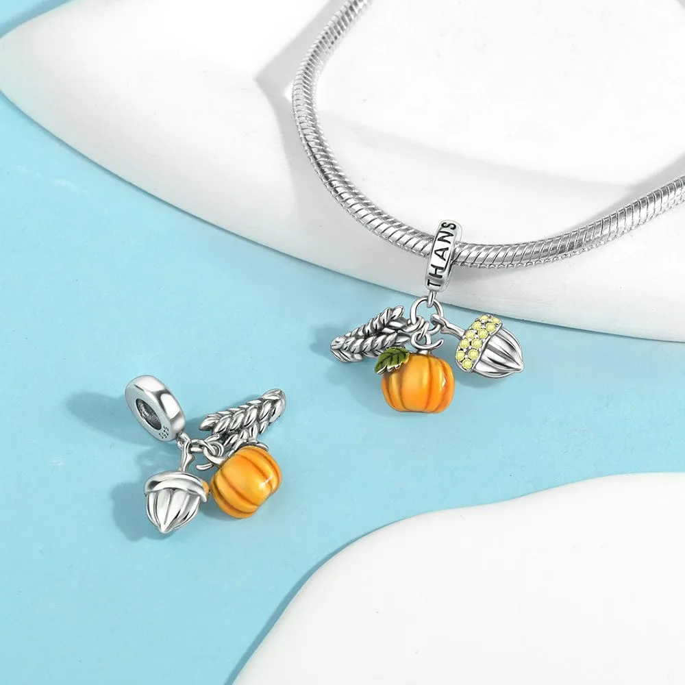 Thanksgiving Pumpkin and Acorn Charm