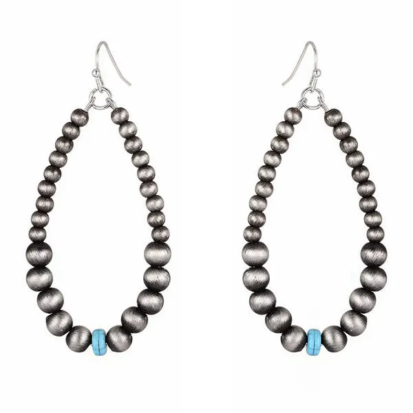 Touch of Turquoise & Navajo Pearl Fashion Earrings