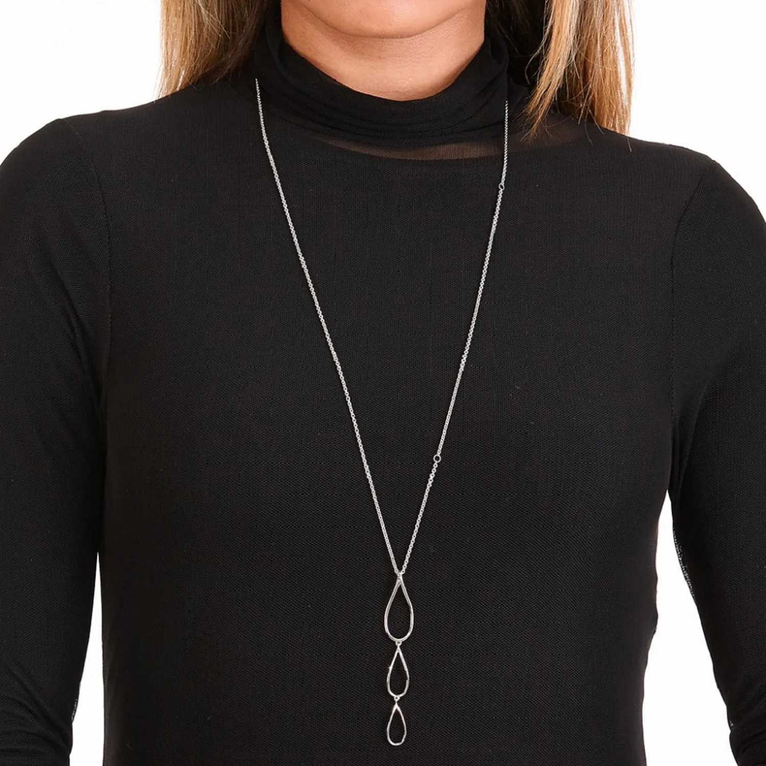 Tri Petal Long Pendant